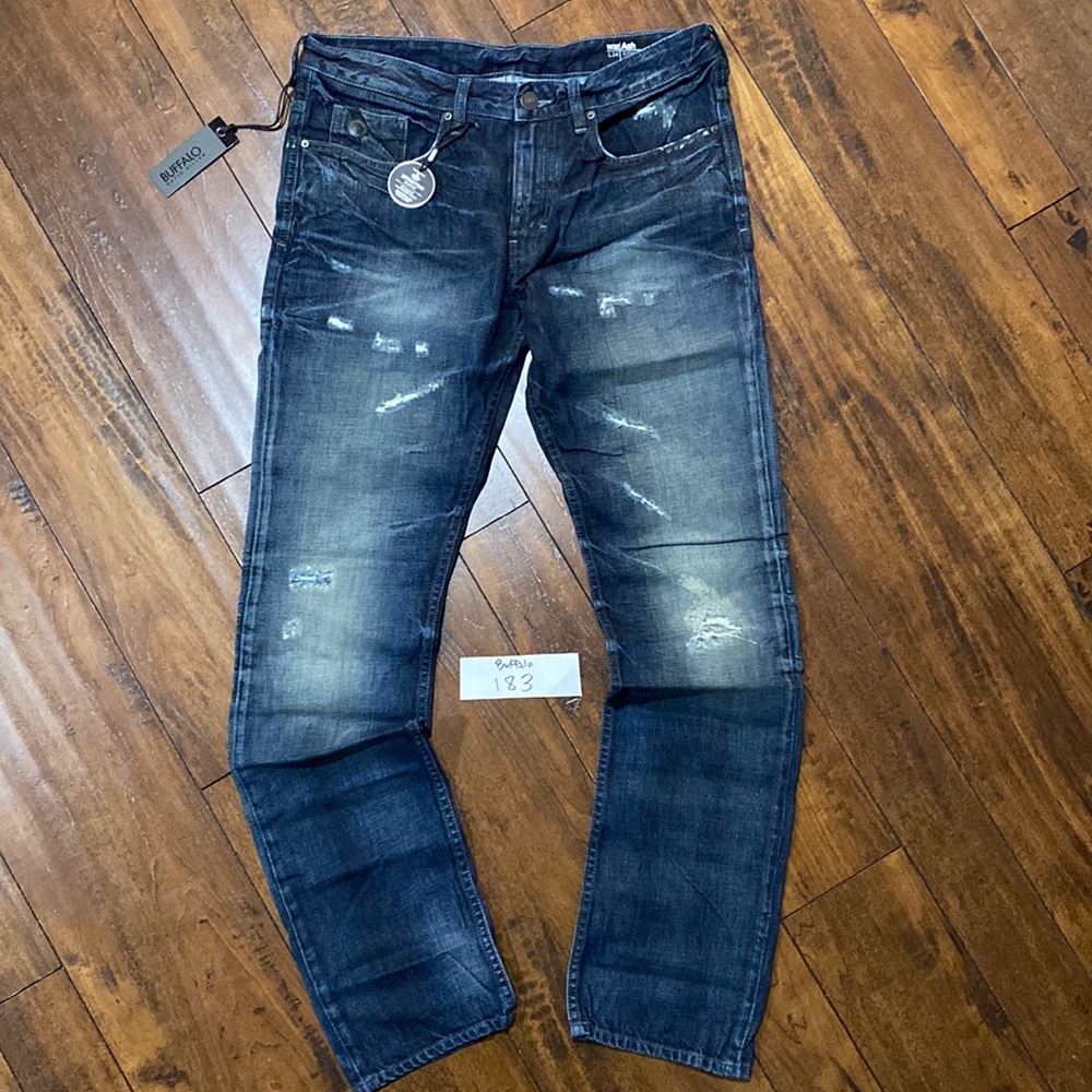 NWT Buffalo David Bitton Sample Ash-X Skinny Distressed Denim Jeans #B183